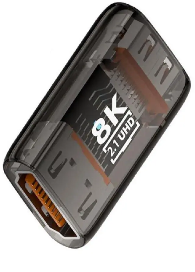 Main image of UHD 8K 60hz Extension HDMI 2.1 Female to HDMI Male Adapter Extender Transparent with Smart LED Light Support HDTV