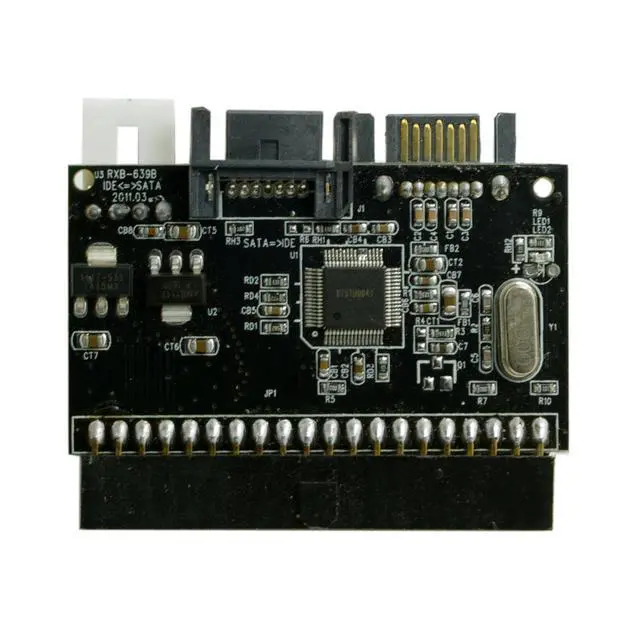 Alt view image 4 of 7 - IDE 100 133 DVD CD to Two Serial SATA 7PIN Adapter Converter for Hard Disk Drive