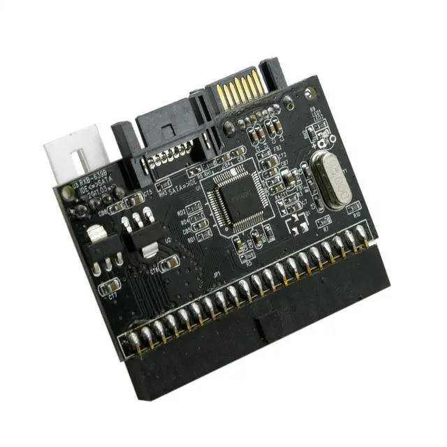 Alt view image 5 of 7 - IDE 100 133 DVD CD to Two Serial SATA 7PIN Adapter Converter for Hard Disk Drive