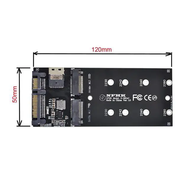 Alt view image 5 of 7 - SFF-8654 to U2 Kit NGFF M-Key to Slimline SAS NVME PCIe SSD SATA Adapter for Mainboard