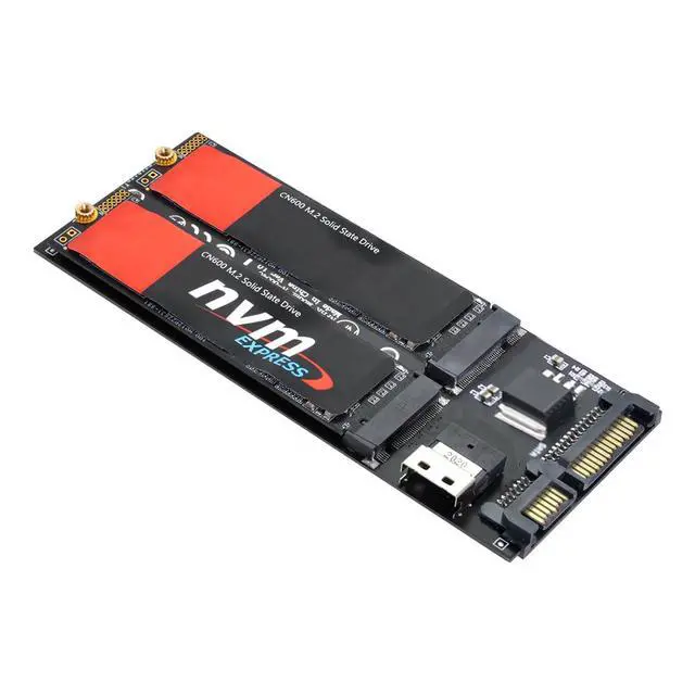 Alt view image 7 of 7 - SFF-8654 to U2 Kit NGFF M-Key to Slimline SAS NVME PCIe SSD SATA Adapter for Mainboard
