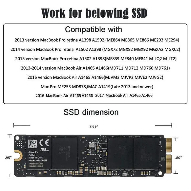 Alt view image 7 of 7 - PCI Express PCI-E 1X to 12+16Pin 2013-2017 Mac Pro Air SSD Convert Card for A1493 A1502 A1465 A1466