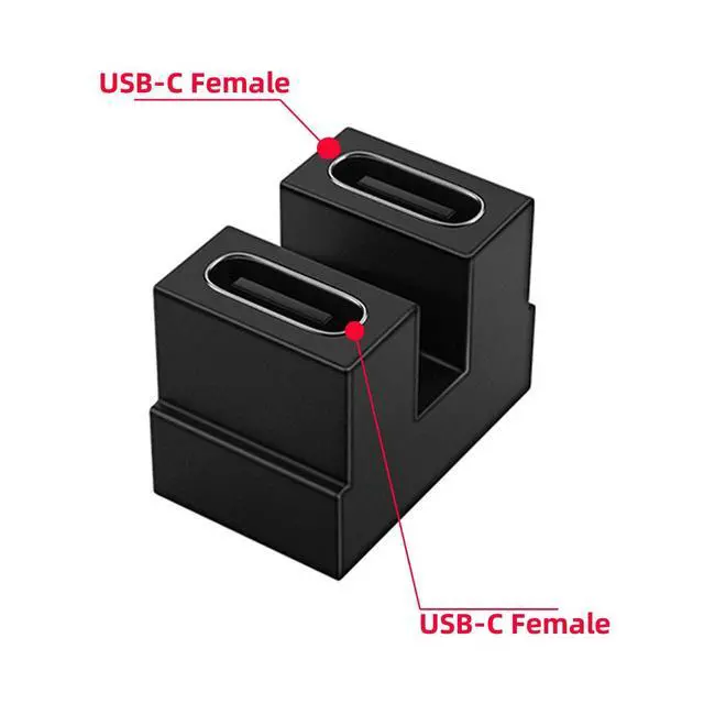 Alt view image 2 of 7 - 40Gbps Female to Female USB4 Type C Coupler Extender Power Data Video Adapter for NS Switch & Phone & Laptop