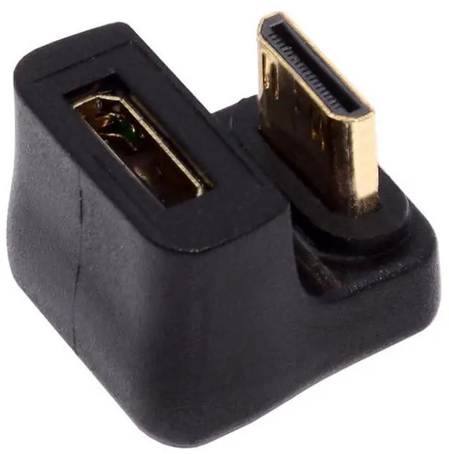 Main image of Mini HDMI 1.4 Down Opposite U 360 Degree Shape Back Angled Male to Mini Female Extension Adapter Converter