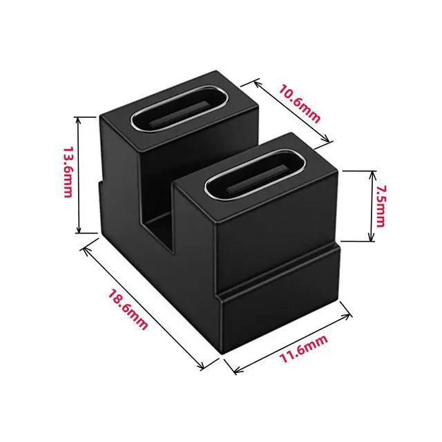 Alt view image 3 of 7 - 40Gbps Female to Female USB4 Type C Coupler Extender Power Data Video Adapter for NS Switch & Phone & Laptop