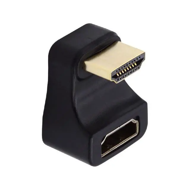 Alt view image 2 of 7 - 2PCS HDMI Male Type-A to HDMI Female Port Savers 360 Degree Up & Down Opposite U Shape Back Angled Extension Adapter Converter