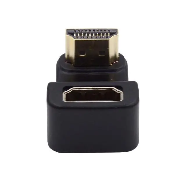 Alt view image 3 of 7 - 2PCS HDMI Male Type-A to HDMI Female Port Savers 360 Degree Up & Down Opposite U Shape Back Angled Extension Adapter Converter