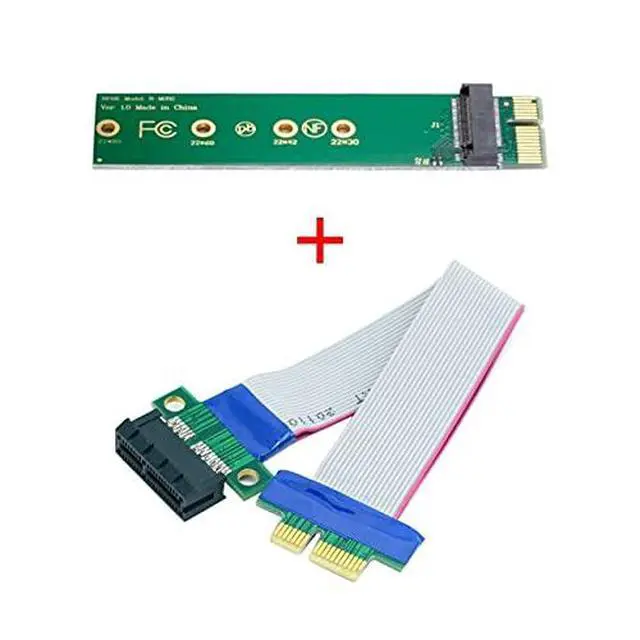 Alt view image 2 of 7 - NGFF M-Key NVME AHCI SSD to PCI-E 3.0 1x x1 Vertical Adapter with Cable Male to Female Extension