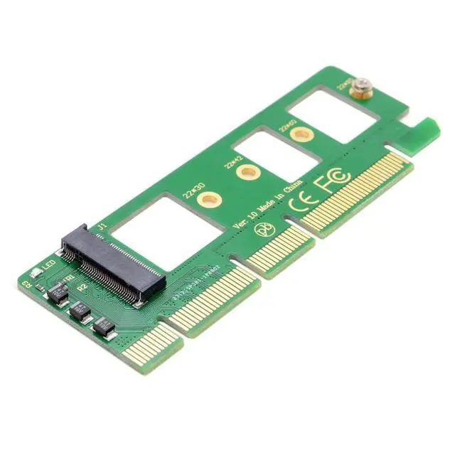 Alt view image 4 of 7 - NGFF M-Key NVME AHCI SSD to PCI-E 3.0 16x x16 Vertical Adapter with Cable Male to Female Extension
