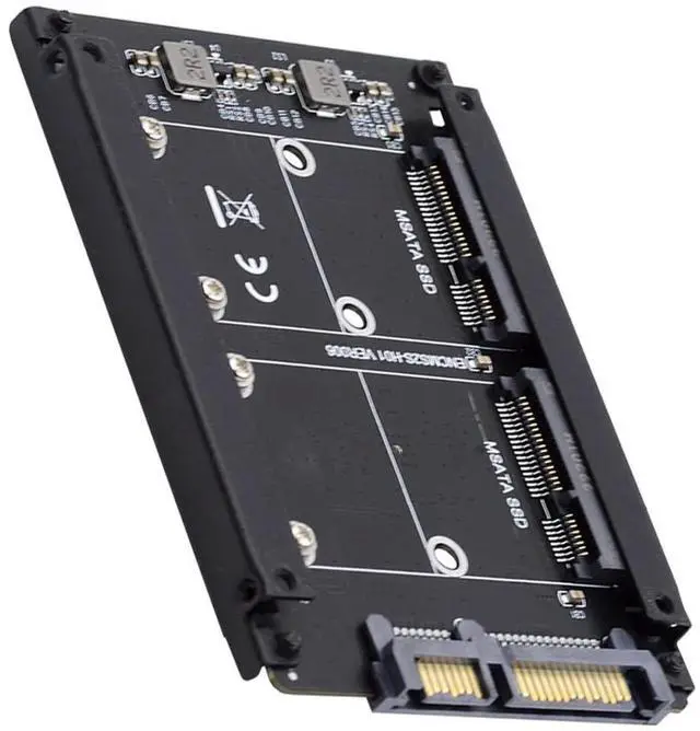 Main image of Dual MSATA Mini-SATA SSD Card JOBD Raid0 Span Bridge to 2.5inch SATA Combo HDD Disk Drive Enclosure