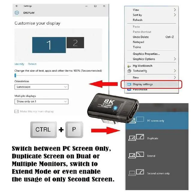Alt view image 6 of 7 - UHD 8K 60hz Right Angled 90 Degree Low Profile HDMI 2.1 Female to HDMI Male Extension Adapter Extender Transparent with Smart LED HDTV