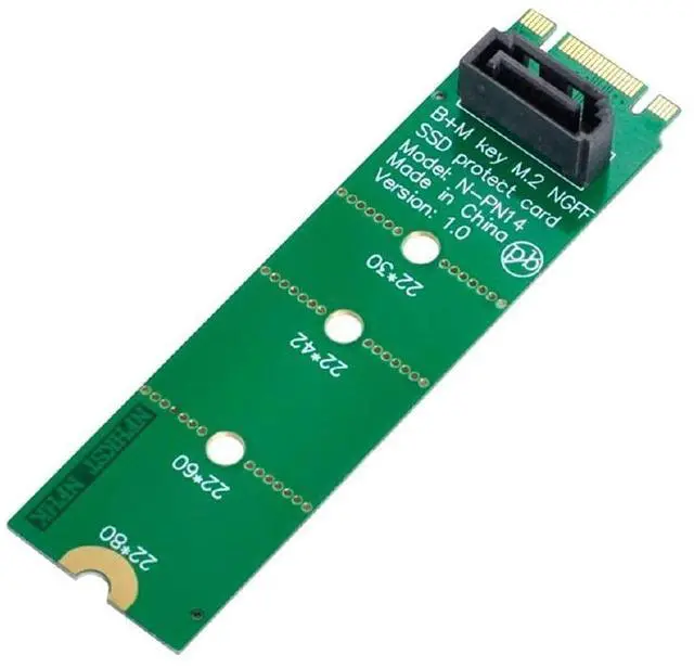 Main image of Motherboard NGFF B/M-Key M.2 to Vertical SATA 7pin Hard Disk Drive SSD PCBA Extension Adapter