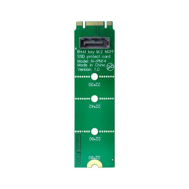 Alt view image 6 of 7 - Motherboard NGFF B/M-Key M.2 to Vertical SATA 7pin Hard Disk Drive SSD PCBA Extension Adapter