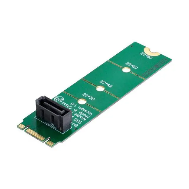 Alt view image 7 of 7 - Motherboard NGFF B/M-Key M.2 to Vertical SATA 7pin Hard Disk Drive SSD PCBA Extension Adapter