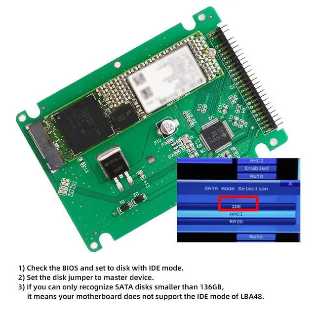 Alt view image 2 of 7 - NGFF B/M-Key SSD to 2.5 inch IDE 44Pin Hard Disk Case Enclosure for Notebook Laptop