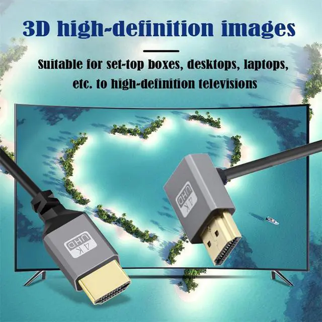 Alt view image 5 of 7 - 4K 60hz Stretch Coiled Cable Male HDMI 2.0 to Male HDMI 90 Degree Up Angled for Laptop Monitor HDTV Computer