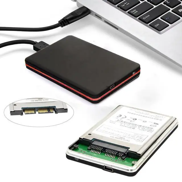 Alt view image 6 of 7 - USB2.0 480Mbps to 1.8 inch Micro SATA 16pin 7+9 SSD HDD External Hard Disk Enclosure