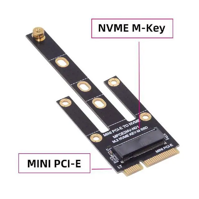 Alt view image 2 of 7 - NVME M.2 SSD to Mini PCI-E Motherboard SSD Expansion Card Adapter for 2230/2242/2260/2280mm(mSATA Interface not Supported)