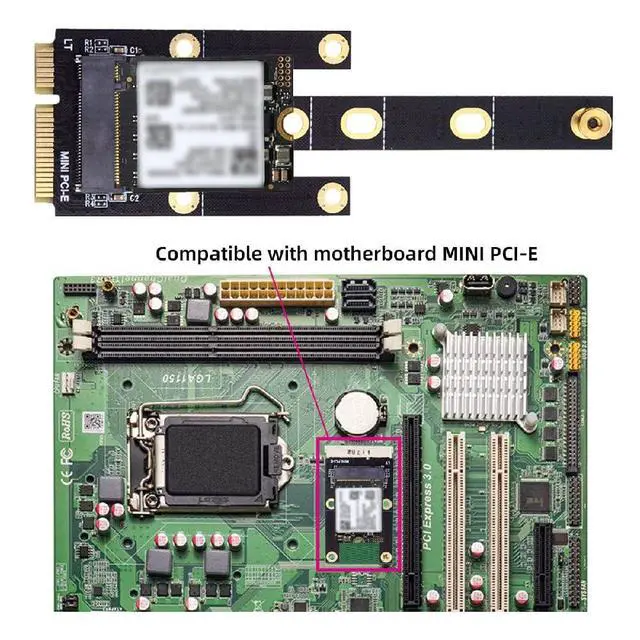 Alt view image 6 of 7 - NVME M.2 SSD to Mini PCI-E Motherboard SSD Expansion Card Adapter for 2230/2242/2260/2280mm(mSATA Interface not Supported)