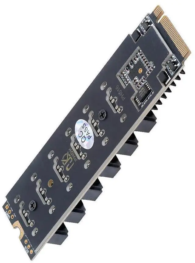 Main image of PCI Express NGFF NVME M-Key to 8 Ports Sata 6Gbps Adapter Converter Hard Drive Extension Card 2280
