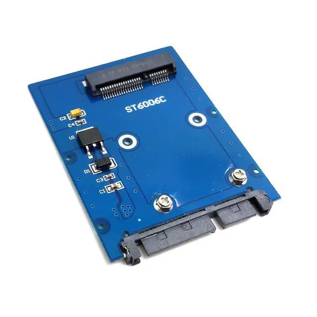 Alt view image 5 of 7 - Combo M.2 NGFF B-Key & mSATA SSD to SATA 3.0 Adapter Converter Case Enclosure