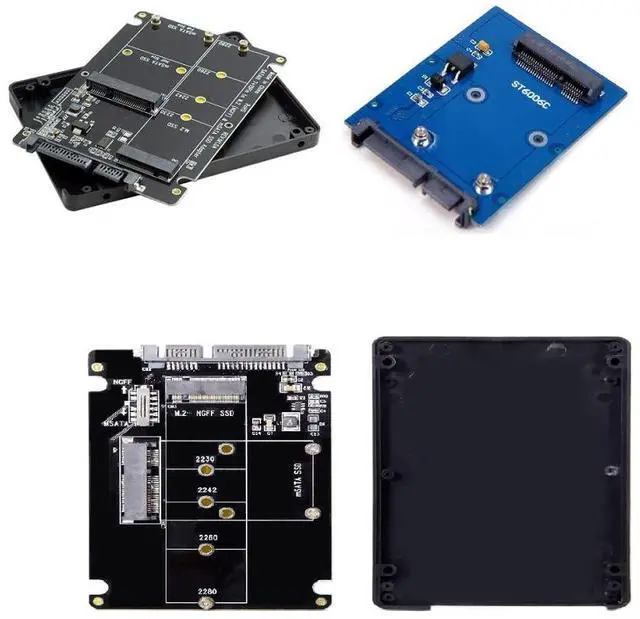 Main image of Combo M.2 NGFF B-Key & mSATA SSD to SATA 3.0 Adapter Converter Case Enclosure
