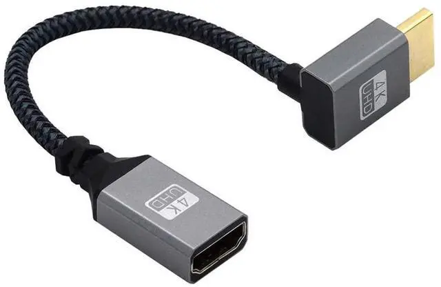 Main image of HDMI 1.4 Type A Extension Cable Male to A Female Support HDTV 4K 60hz 3D Down Angled 90 Degree