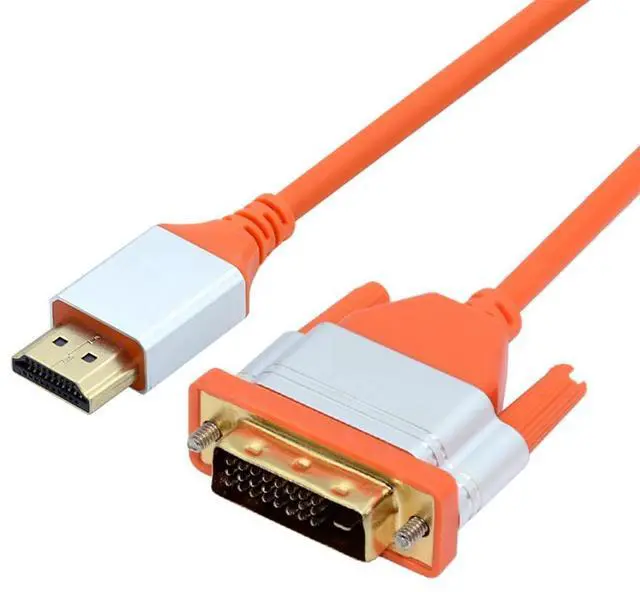 Main image of Ultra Soft High Flex 4K HDMI to DVI HDTV Cable Hyper Super Flexible Cord High Speed Type-A Male to 24+1 Male for Computer HDTV 100cm