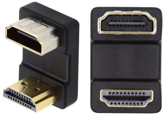 Main image of 2pcs/Set HDMI 1.4 Type-A to HDMI Port Saver 360 Degree Up & Down Opposite U Shape Back Angled Extension Adapter