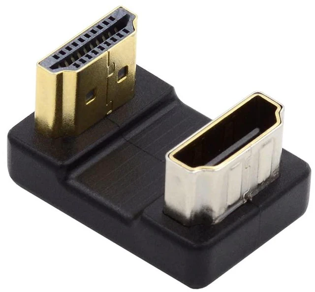Main image of Type-A Standard HDMI 1.4 Male to HDMI Female Port Savers Down Opposite U Shape Back Angled 360 Degree Extension Adapter Converter