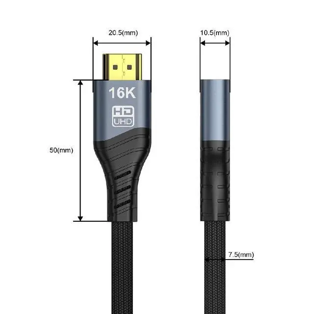 Alt view image 2 of 7 - UHD HDMI 2.2 Type-A to HDMI Male to Female HDTV 16K 8K Extension Cable for HDTV Desktop Laptop Monitor 200CM