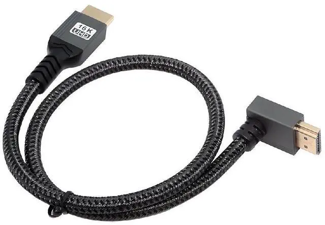 Main image of UHD HDMI 2.2 16K 8K Type-A Male to HDMI Male HDTV Down Angled Cable for HDTV Desktop Laptop Monitor 100cm