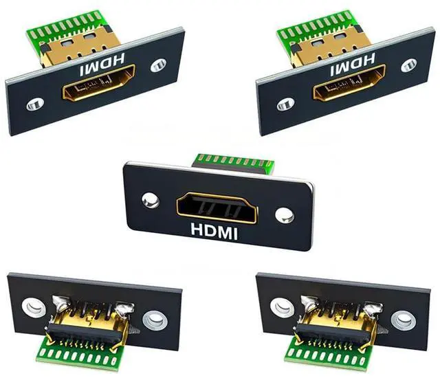 Main image of 5pcs/Set DIY OEM HDMI 8K Solder Type Type-A Female Socket Connector Receptacle with Panel Mount