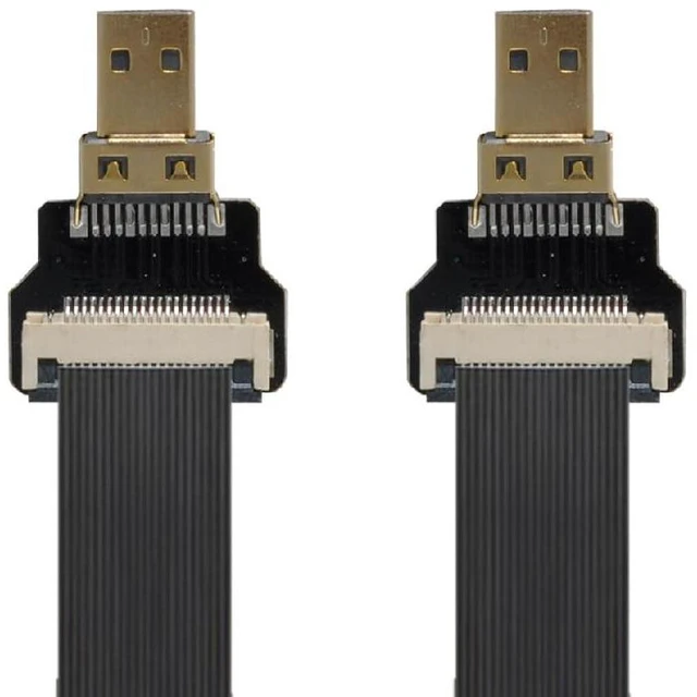Alt view image 7 of 7 - FPV FPC Flat Cable Micro HDMI Male to Micro HDMI Male Extension 1080P for FPV HDTV Multicopter Aerial Photography 20CM