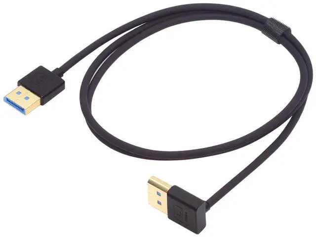 Main image of Ultrafine DisplayPort 1.4 DP to Ultra-HD UHD 4K 144hz DP Cable 8K 60hz Cable Up Angled 90 Degree for Desktop Laptop Monitor 100cm
