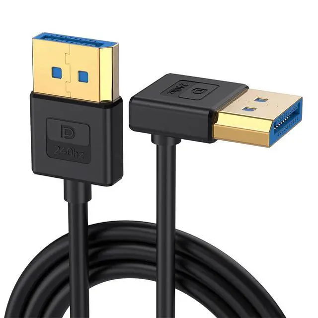 Alt view image 3 of 7 - Ultrafine DisplayPort 1.4 DP to Ultra-HD UHD 4K 144hz DP Cable 8K 60hz Cable Up Angled 90 Degree for Desktop Laptop Monitor 100cm