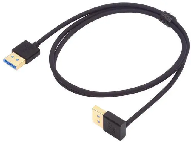 Main image of Ultrafine DisplayPort 1.4 DP to Ultra-HD UHD 4K 144hz DP Cable 8K 60hz Cable Down Angled 90 Degree for Desktop Laptop Monitor 100cm