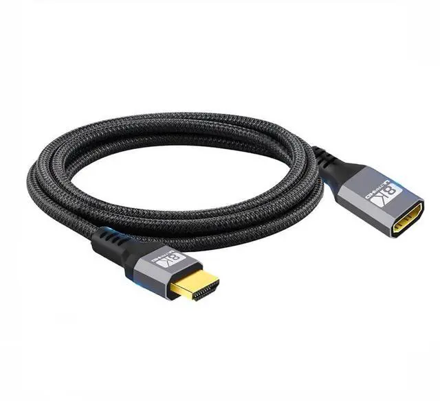 Main image of HDMI 2.1 Male to Female Extension Cable 8K 60hz/4K 120hz 48Gbs with Audio 3D HDMI-Ultra-HD Compatibility 30cm