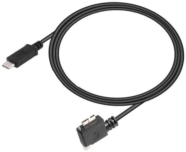 Main image of USB-C Type-C Host to Micro USB3.0 Screw Mount Right Angled Cable 5Gbps for Industrial Camera Storage