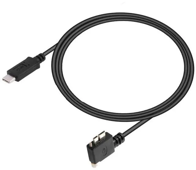 Main image of USB-C Type-C Host to Micro USB3.0 Screw Mount Left Angled Cable 5Gbps for Industrial Camera Storage