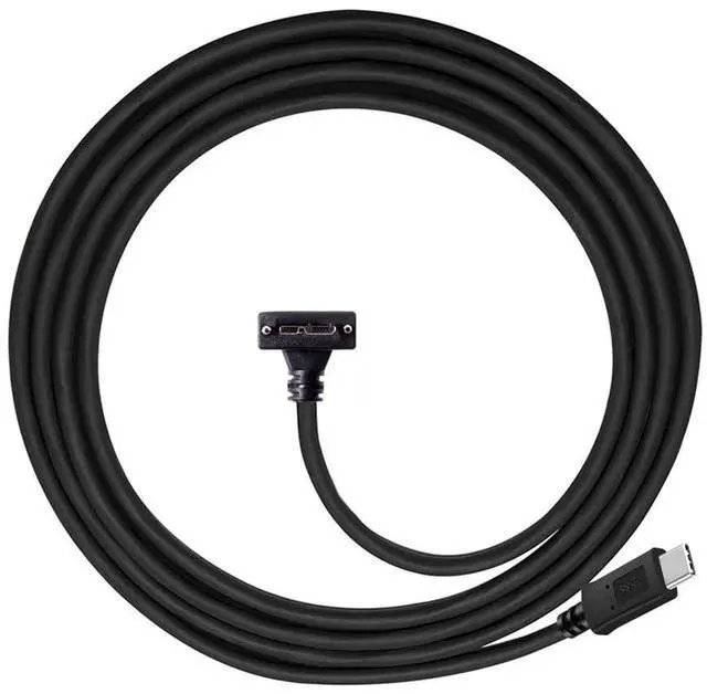 Main image of USB-C Type-C Host to Micro USB3.0 Screw Mount Up Angled Cable 5Gbps for Industrial Camera Storage