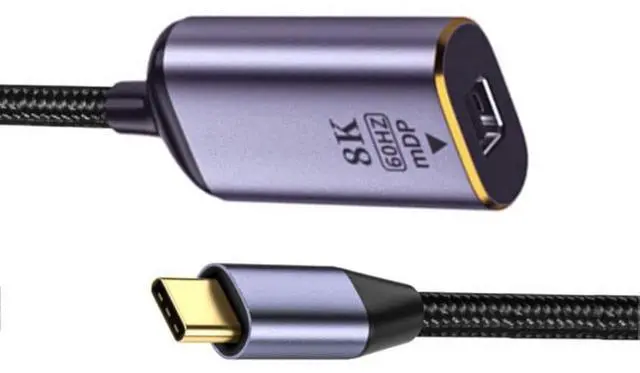 Main image of USB4 Type-C USB-C Source to Mini Displayport Mini-DP Female Cable Display 8K 60HZ UHD 4K Monitor Displays