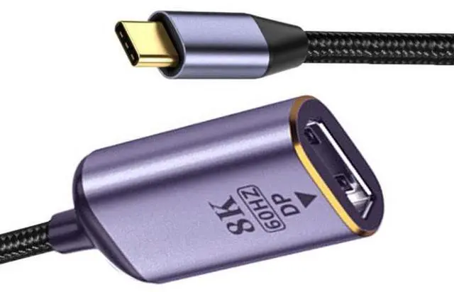 Main image of USB4 Type-C USB-C Source to Displayport DP Female Cable Display 8K 60HZ UHD 4K Monitor Displays