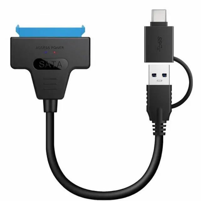 Alt view image 3 of 7 - Type C USB 3.0 Male to SATA 22 Pin 2.5" Hard Disk Driver SSD Adapter Cable for Laptop