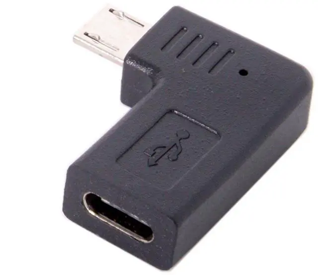 Main image of USB-C Type-C Female to Micro USB 2.0 5Pin Male Data Adapter 90 Degree Left & Right Angled Type (Left Angled)