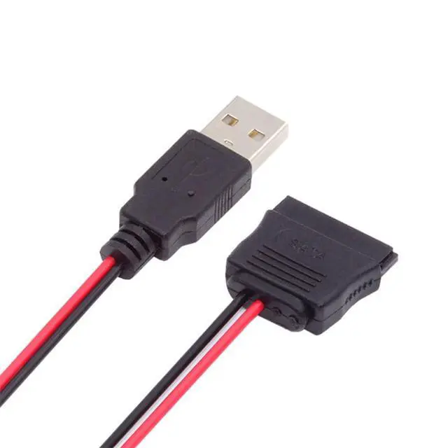 Alt view image 7 of 7 - Single USB 2.0 DC 5V to SATA 15Pin Power Cable for 2.5 inch SATA HDD SSD Disk Driver 5V 2A Max