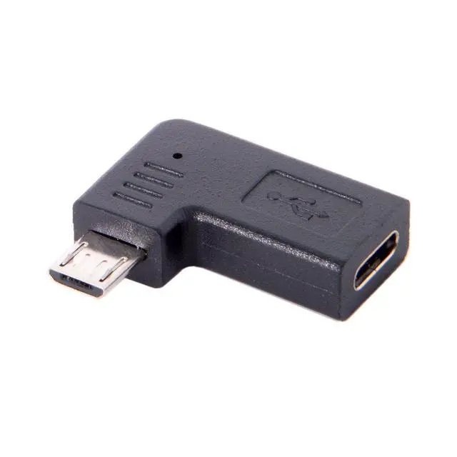 Alt view image 2 of 6 - USB-C Type-C Female to Micro USB 2.0 5Pin Male Data Adapter 90 Degree Left & Right Angled Type (Left Angled)