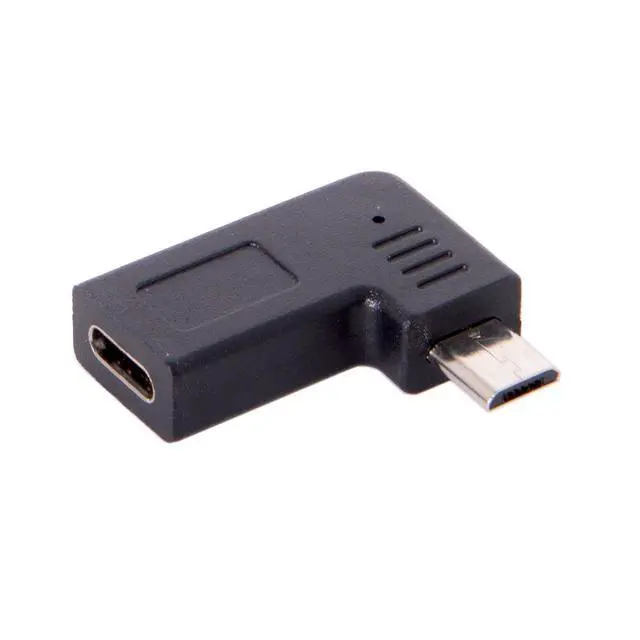 Alt view image 3 of 6 - USB-C Type-C Female to Micro USB 2.0 5Pin Male Data Adapter 90 Degree Left & Right Angled Type (Left Angled)