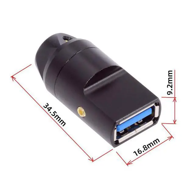 Alt view image 2 of 7 - DIY OEM 5Gbps USB 3.0 Female Type-A Socket Receptacle Connector Solder Type with Aluminum Alloy Shell Customization for 6.0mm Cable