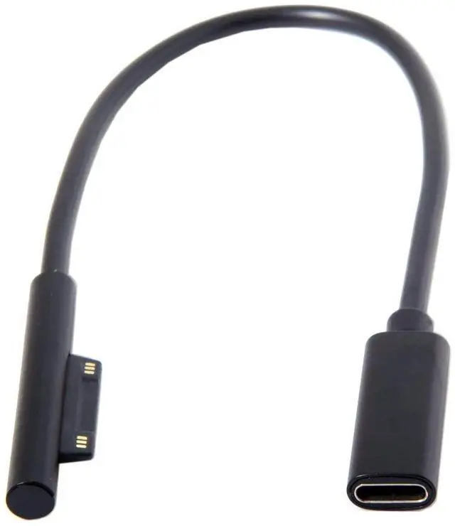Alt view image 3 of 6 - DC 15V Type-C USB-C Female to Surface Pro3 Pro4 Pro5 Pro6 Book Pro Charge Cable for Laptop